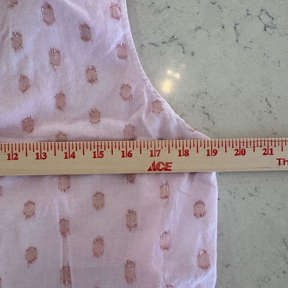 J. Crew Ruffle-neck top in shimmer dot Pink Women’s size Small - Picture 8 of 11